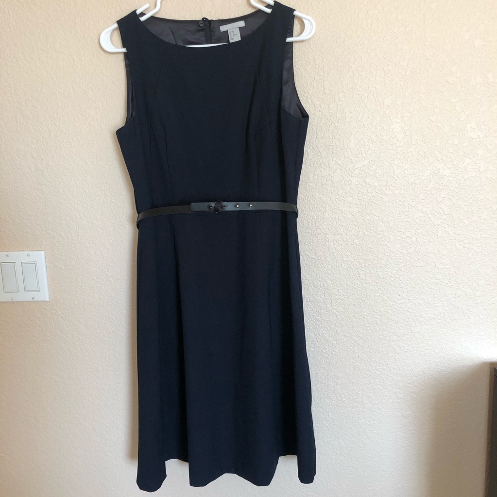 Navy Blue Midi Blue
